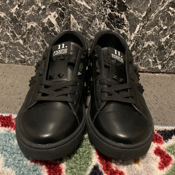 Valentino Black Studded Sneakers
